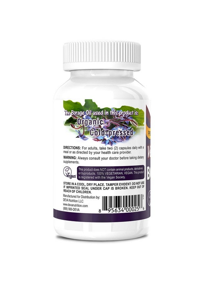 Deva Vegan Vitamins, Borage Oil 500mg, Rich Source of Omega-6 Fatty Acid GLA (Gamma linolenic Acid), Cold-Pressed & Unrefined, 90 Tablets, 1-Pack - Image 3