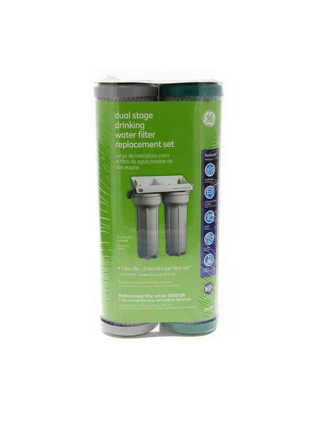 جي إي فلتر مياه GE SmartWater FXSVC تحت الحوض، بديل لنظام ترشيح المياه، مياه مفلترة مرتين، يقلل الرواسب والشوائب الأخرى من الماء، يُستبدل كل 6 أشهر، فلتران - Image 1