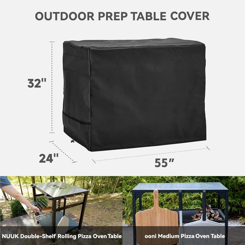 Wnanan Outdoor Prep Table Cover - Heavy Duty Waterproof Cover for Keter Unity Small Portable Table, Compatible with 55 inch Outdoor Utility Cart and Storage Cabinet - Image 2
