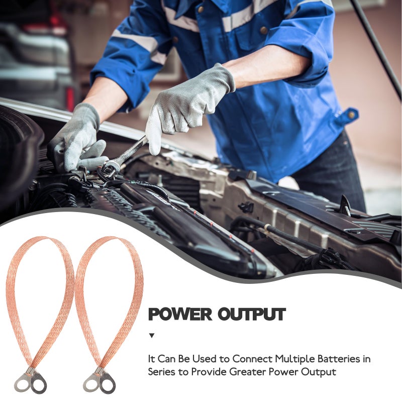 Car Grounding Kit, Braided Copper Straps for Reliable Vehicle Grounding, Automotive Use - Image 3