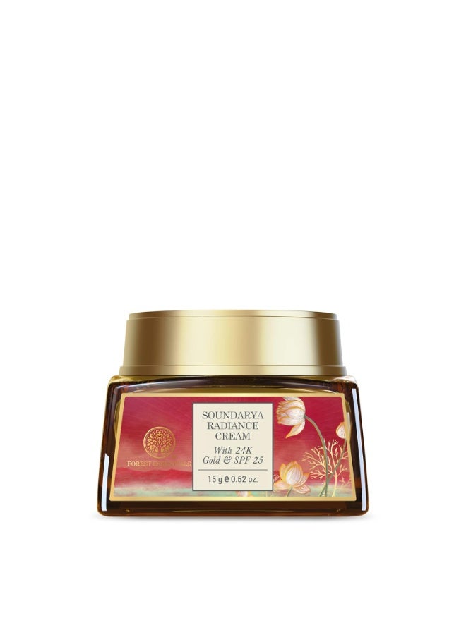 فورست اسينشالز كريم ساونداريا راديانس من فورست إسينشالز مع الذهب عيار 24 وعامل حماية من الشمس SPF 25، وغسول الوجه اللطيف من فورست إسينشالز بالزعفران الكشميري والنيم. - Image 3