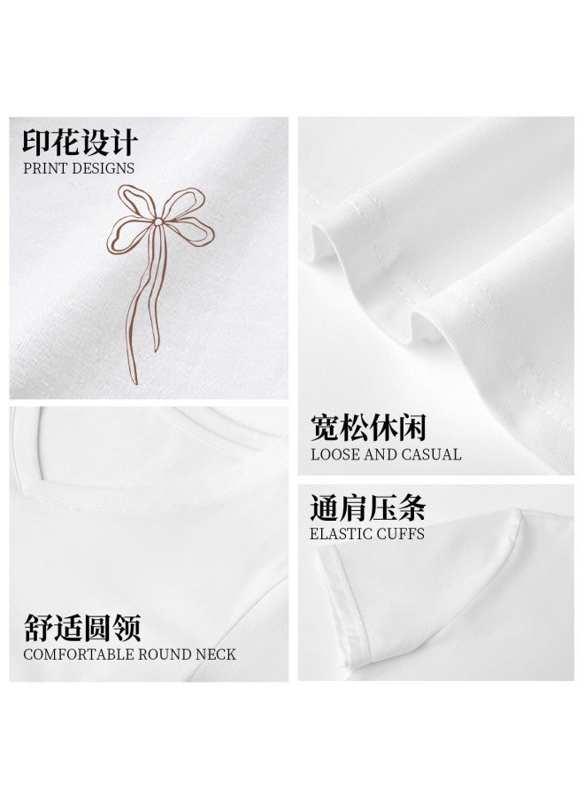 Hstyle v-neck Women's T-shirt 2025 Summer Thin Casual Short Sleeve Slim-fit Premium Top - Image 5
