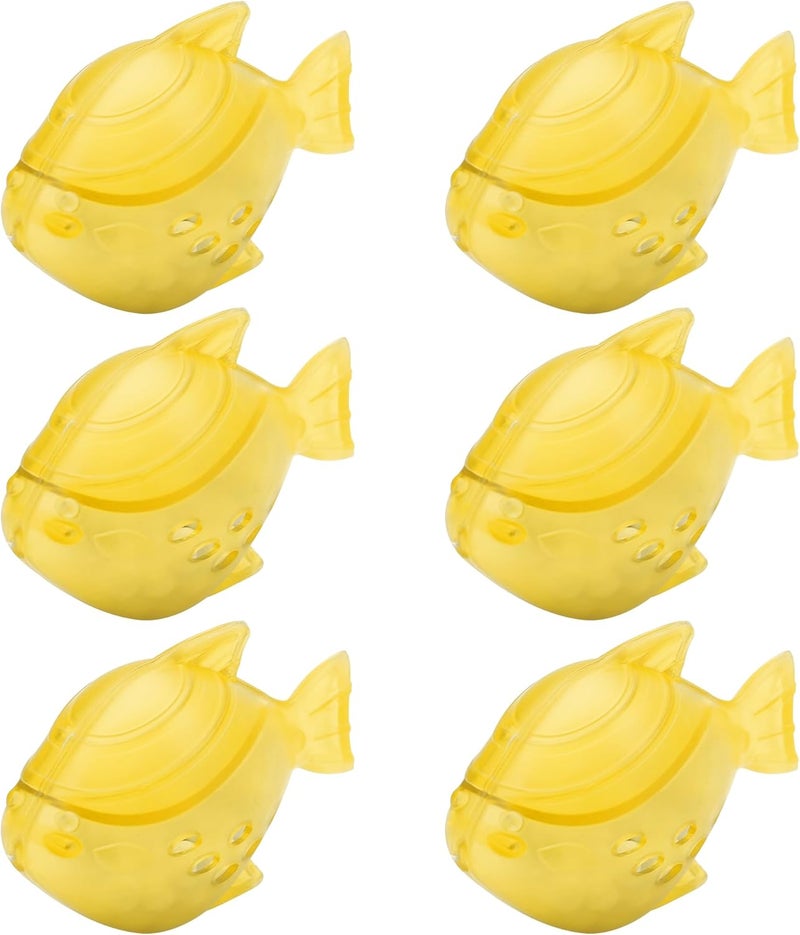 Funmit Humidifier Cleaning Fish, 6 Pack Humidifier Cleaner for Humidifiers and Fish Tanks, Purifies Water, Prevents Hard Water Build-Up, Reduces Scale, Yellow - Image 1
