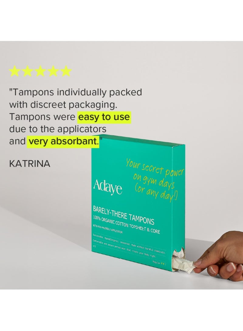 Adaye Organic Hypoallergenic Unscented And Leak Proof Tampons For Women 12 Pcs - Image 5