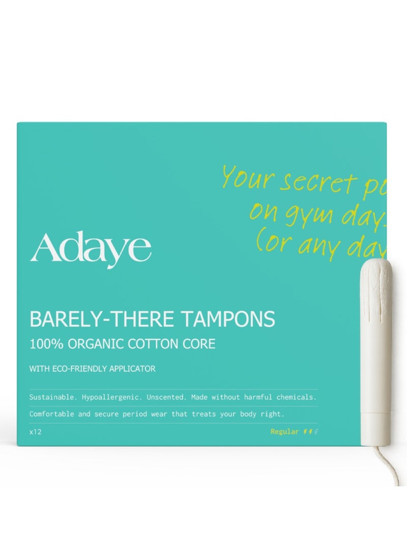 Adaye Organic Hypoallergenic Unscented And Leak Proof Tampons For Women 12 Pcs - Image 1