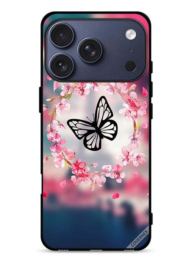 Covernex Apple iPhone 17 Pro Protective Case Cover Butterfly In Flower Ring - Image 1