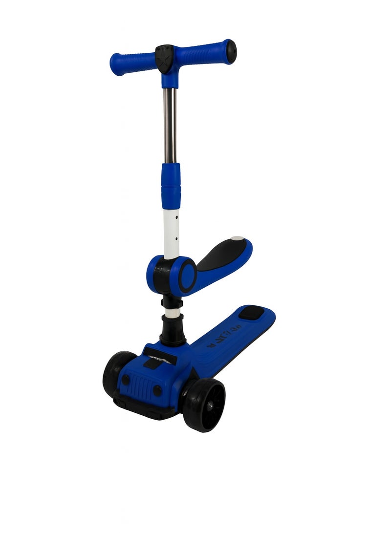 ضحكة  سكوتر أطفال 2 في 1 مع مقعد قابل للطي - سكوتر ثلاثي العجلات بعجلات مضيئة ومقود قابل للتعديل - Image 1