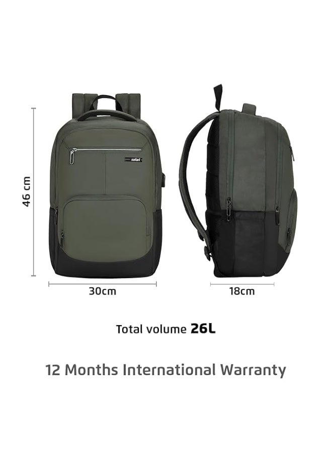 Safari Nex 26L Laptop Backpack Bag for Men and Women, Ideal for Office Use/School/College, 2 Compartment, Rain Cover, Antitheft Pocket, USB Port, Trolley Sleeve & Organizer - Image 2