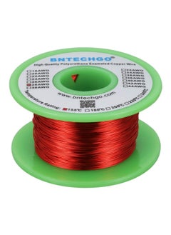 28 Awg Magnet Wire - Enameled Copper Wire - Enameled Magnet Winding Wire - 4 Oz - 0.0122 Diameter 1 Spool Coil Red Temperature Rating 155 Widely Used For Transformers Inductors