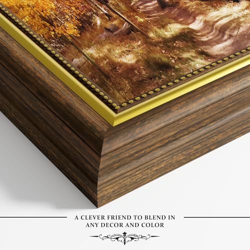 Abtgt Vintage Style 11x14 Picture Frame, Made of Tempered Real Glass for Tabletop or Wall Mount, 11x14 Photo Frame for Home Decor, Brown. - Image 5