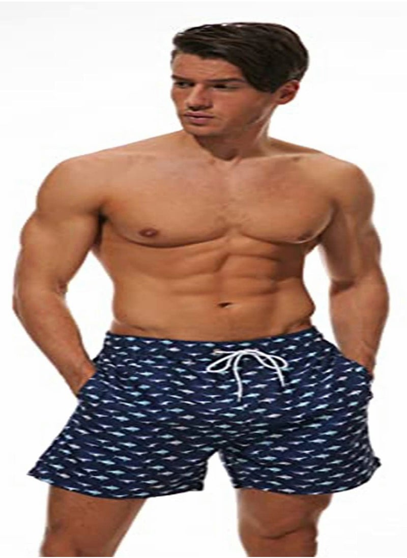 Y&D - Swim Trunks Men's Quick Dry Athletic Swimwear Shorts with Mesh Lining and PocketsSwim Elastic Waist Drawstring - Image 1