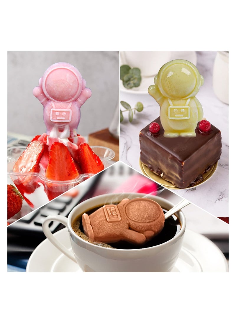 KASTWAVE - Astronaut Ice Cube Mold, Cute Spaceman Shape Ice Cube Tray, 4 Astronaut Ice Balls for Chilling Drinks, Silicone Ice Mold Mold - Image 1