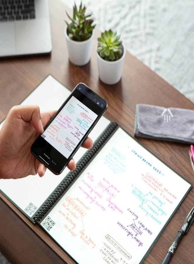 Rocketbook Fusion Smart Reusable Notebook - Calendar, To-Do Lists, and Note Template Pages with 1 Pilot Frixion Pen & 1 Microfiber Cloth Included - Infinity Black Cover, Letter Size (8.5" x 11") - Image 2