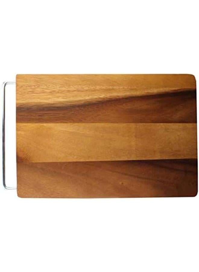 أكاسيا لوح تقطيع خشب 14 × 9 بوصة بمقبض ستانلس Aca 9Mf - Image 3