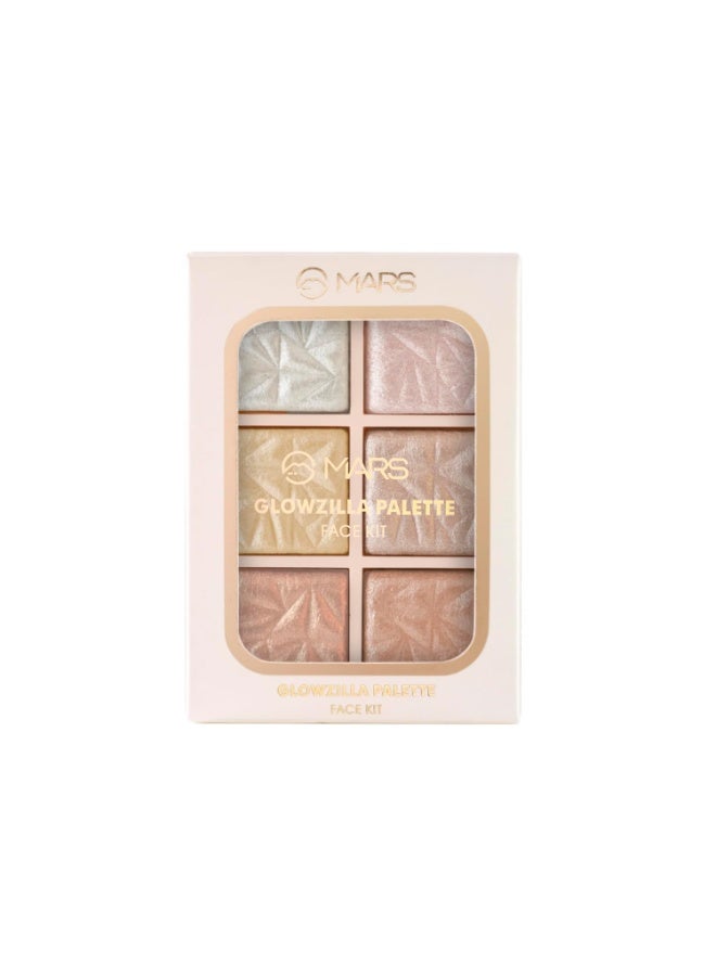 مارس لوحة هايلايتر مارس غلوزيلا بستة ألوان | سهلة الدمج وطويلة الأمد | توهج ساطع (١٢ غرامًا) (اللون: ٠١) - Image 1