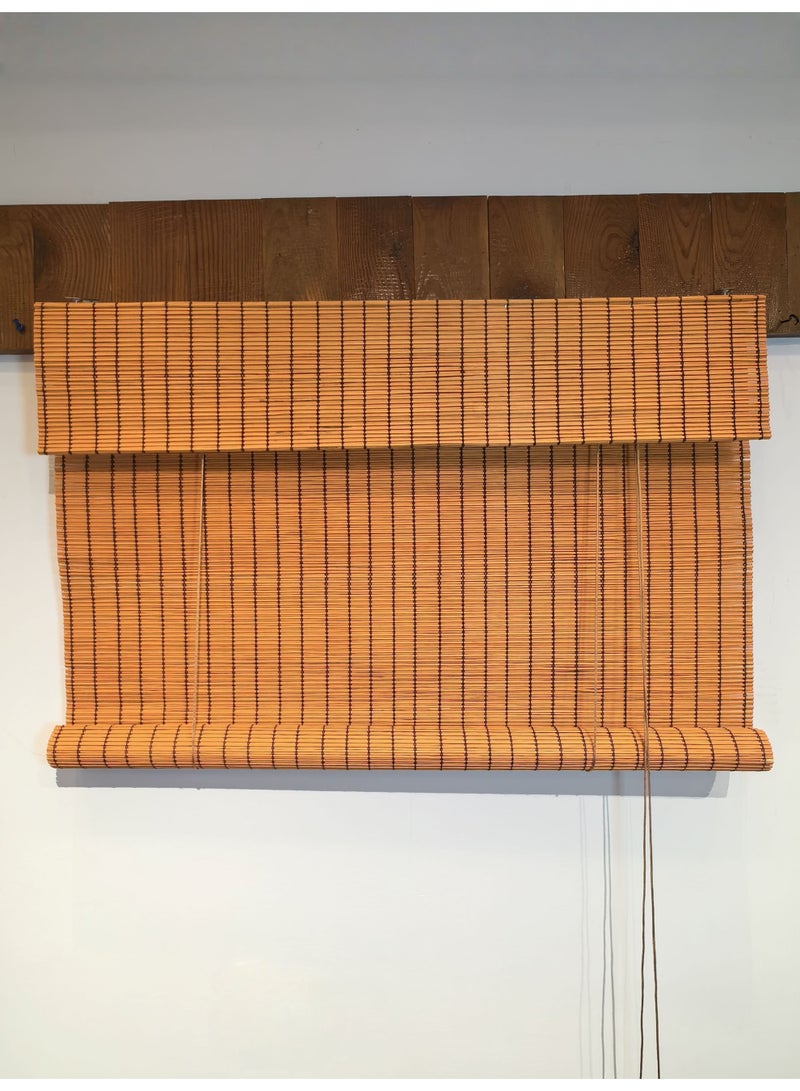APLUS Bamboo blinds made of natural bamboo Basic color: beige with interwoven colors. Easy to install. Installation tools included. - Image 5
