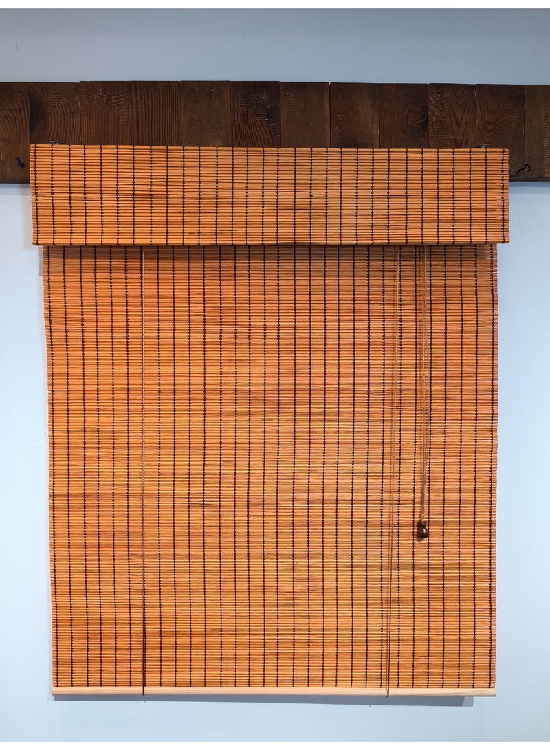 APLUS Bamboo blinds made of natural bamboo Basic color: beige with interwoven colors. Easy to install. Installation tools included. - Image 1