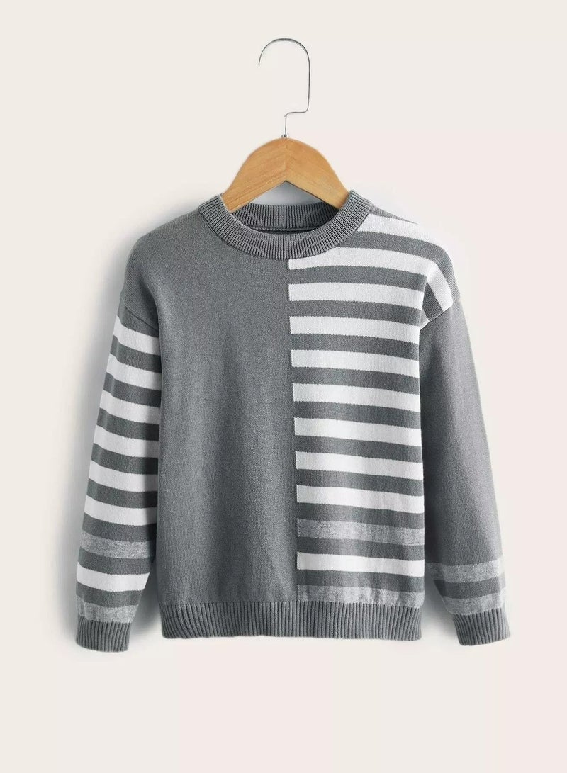 Toddler Boys Stripe Pattern Sweater - Image 1