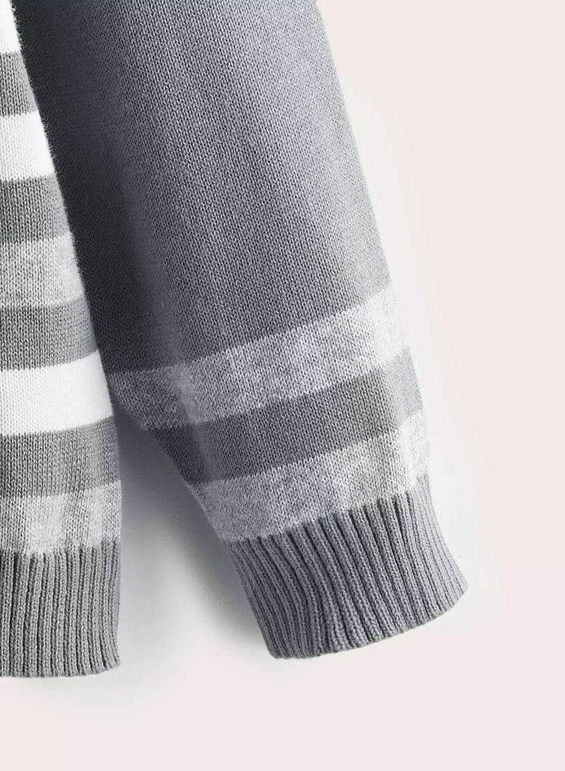 Toddler Boys Stripe Pattern Sweater - Image 3