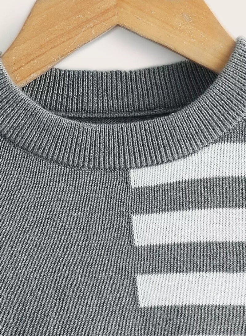 Toddler Boys Stripe Pattern Sweater - Image 4