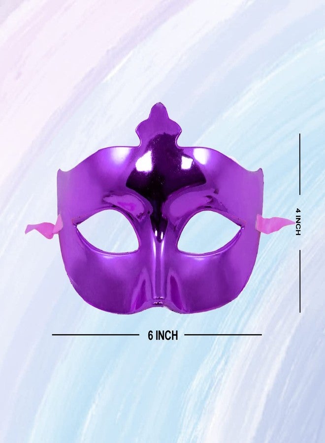 KAVIN Colourful Eye Wear Party Mask Birthday Theme Decoration Party Face Cover For Girls And Women Random Colours (Set Of 2 (M1)) - Image 2