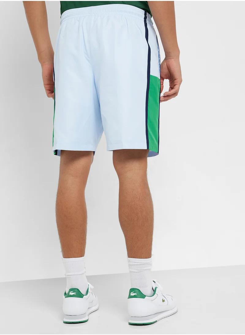 LACOSTE Drawstring Colorblock Shorts