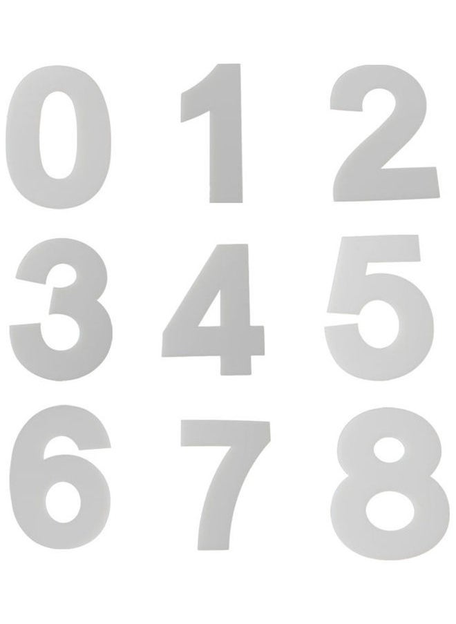 NIBEMINENT 9-Piece Large Number Mold White 21.0x15.0x2.0cm  - Image 1