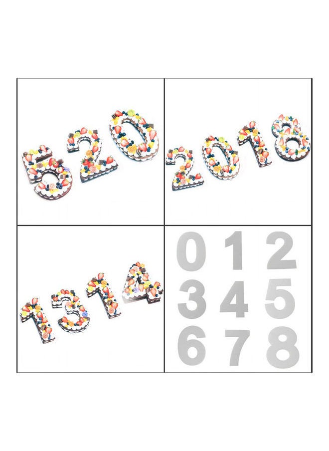 NIBEMINENT 9-Piece Large Number Mold White 21.0x15.0x2.0cm  - Image 3