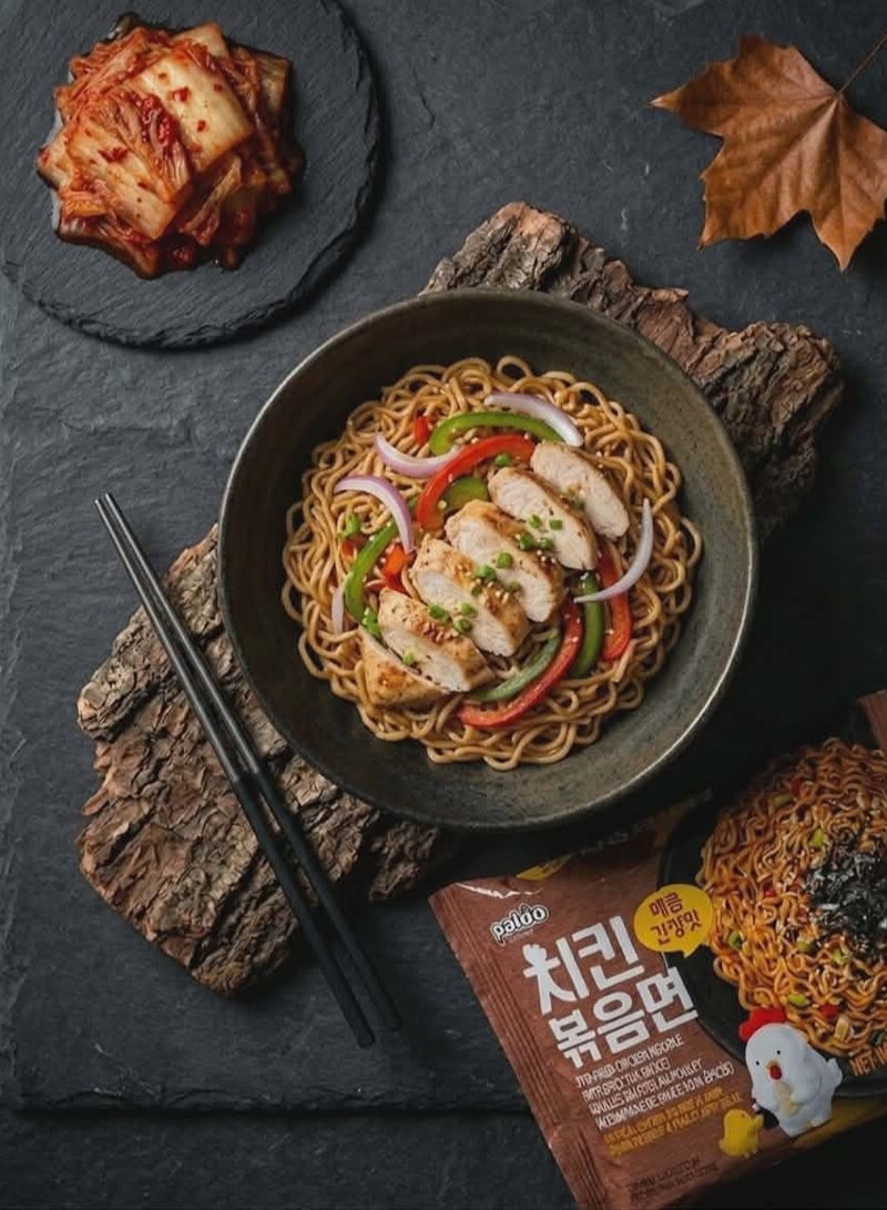Paldo Korean Hot Soy Sauce Noodles - 130g - Pack of 2 - Image 2