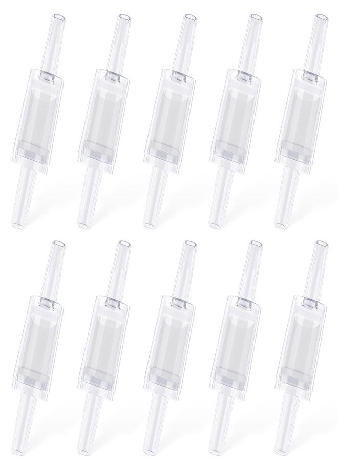 Pawfly 10 PCS Aquarium Check Valves for Common Air Pumps White Plastic 1-Way Non-Return Valves Pump Protectors for Standard 3/16 Inch Airline Tubing Fish Tank Accessories for Aeration Setup - Image 1