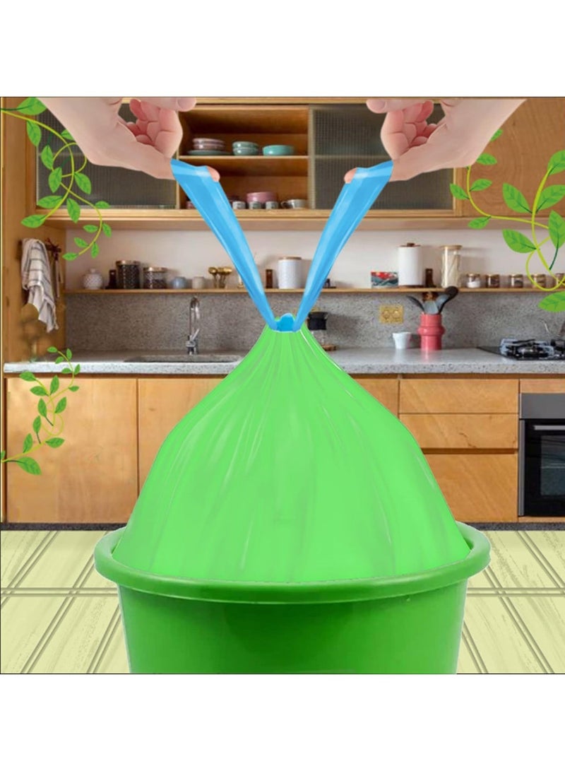 شاليمار أكياس قمامة شاليمار بريميوم OXO قابلة للتحلل – بسحب الحبل، تحتوي على 60 كيس مع رائحة اللافندر، مضادة للتسرب، لأغراض سلة القمامة/النفايات، بحجم 152 × 206 سم، تناسب صناديق 10 إلى 12 جالون، باللون الأخضر - Image 3