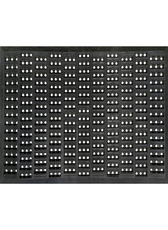 Shepherd Hardware 8100E Indoor/Outdoor Recycled Floor 18 x 30-Inches, Black Rubber Mat, 1' 6" x 2' 6" x 1/2"
