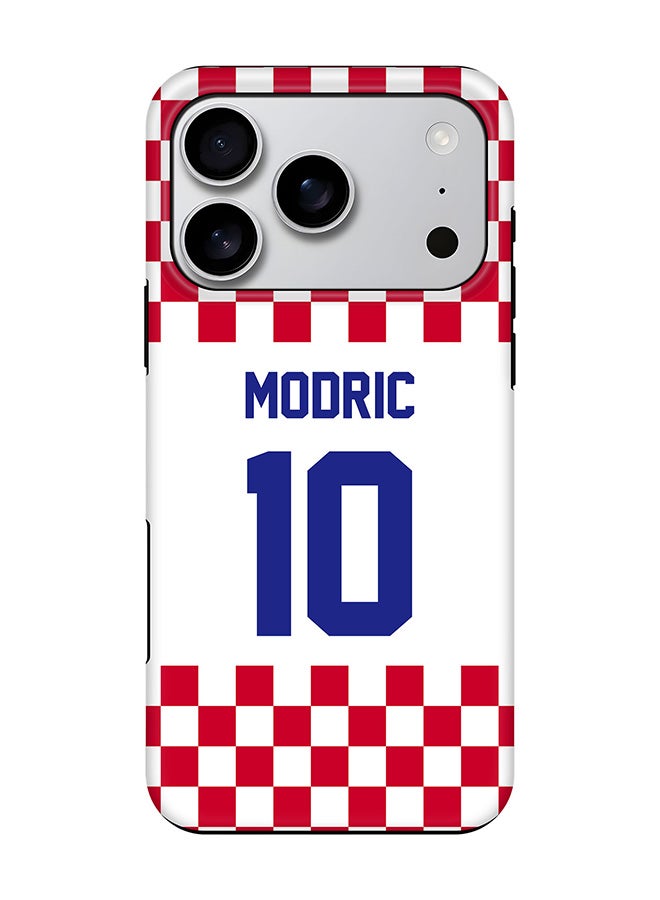 Stylizedd Tough Pro Magnetic Case for iPhone 17 Pro, Dual Layer hybrid PC + TPU Mobile Cover Matte - Football - Croatia,  Modric