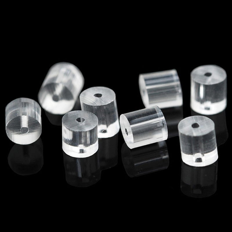 Meniala Clear Silicone Earring Backs, Hypoallergenic Replacement Stoppers for Stud Post Hoop Fishhook Earrings, 200 Pack - Image 1