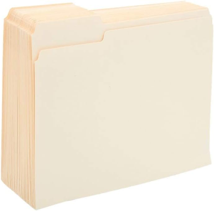Staples File Folders 13Cut Tab Left Position Letter Size Perfect for Home Office or Classroom 100Pack Manila - Image 2