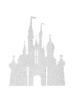 Happy Birthday Decorations Cake Toppers Party Props (Pack Of 1 Cake Topper Silver Glitter Princess Castle)