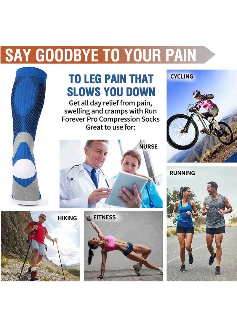 SOLARAE Compression Socks (3 Pairs) for Men Circulation 20-30 mmHg Medical Compression Stockings Women Nursing(L-XL) - Image 4