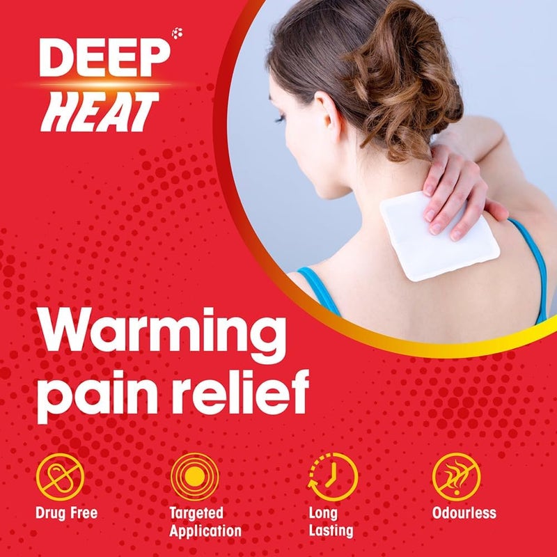 Deep Heat Pain Relief Heat Patch Muscular Aches Pains Joint Stiffness Pack of 4 Patches - Image 2