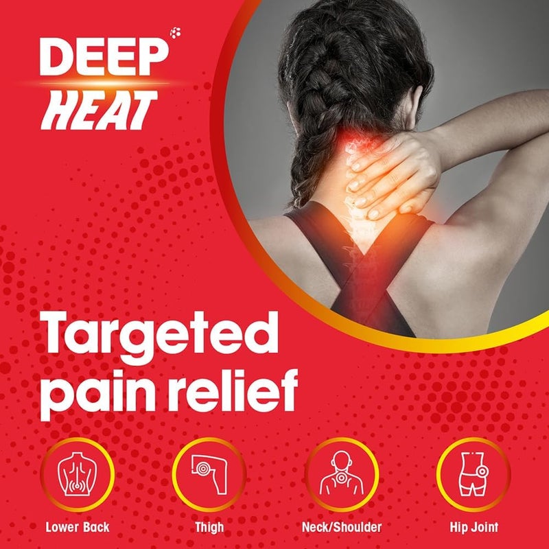 Deep Heat Pain Relief Heat Patch Muscular Aches Pains Joint Stiffness Pack of 4 Patches - Image 4