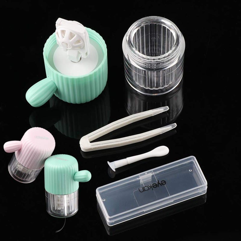 MUDOR Portable Contact Lens Cleaner Machine - Contact Lens Washer with Drawstring for Daily Care Fast Cleaning Soft and Hard Contact Lenses (Rhine Green) - Image 2