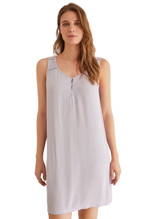 Short ruffled nightgown