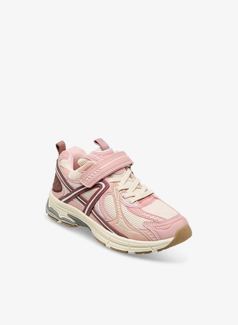 JUNIORS Panelled Sneakers with Hook and Loop Closure