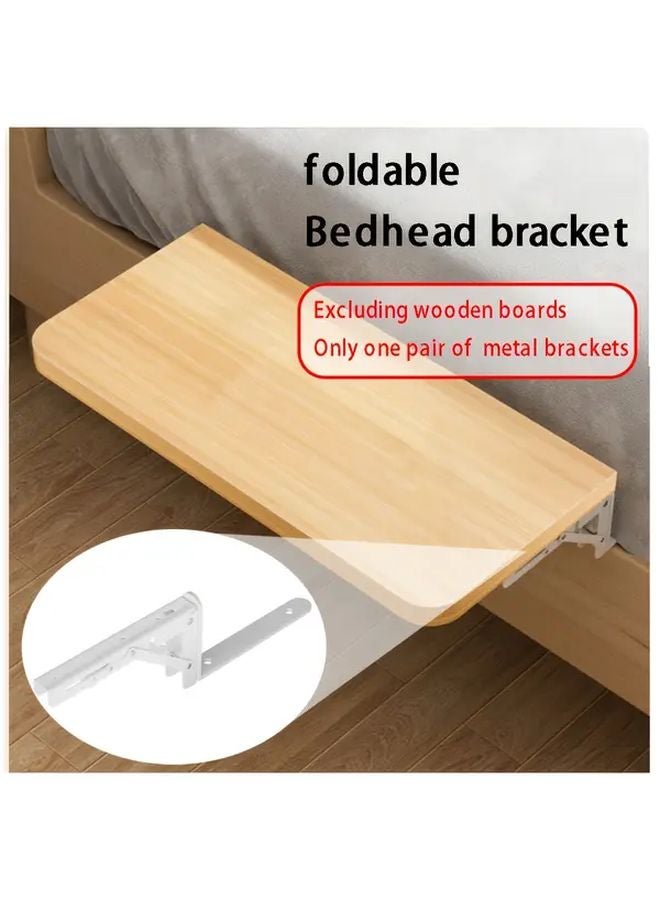 2pcs Heavy Duty Metal Folding Shelf Brackets Adjustable Height Space Saving Design - Image 5