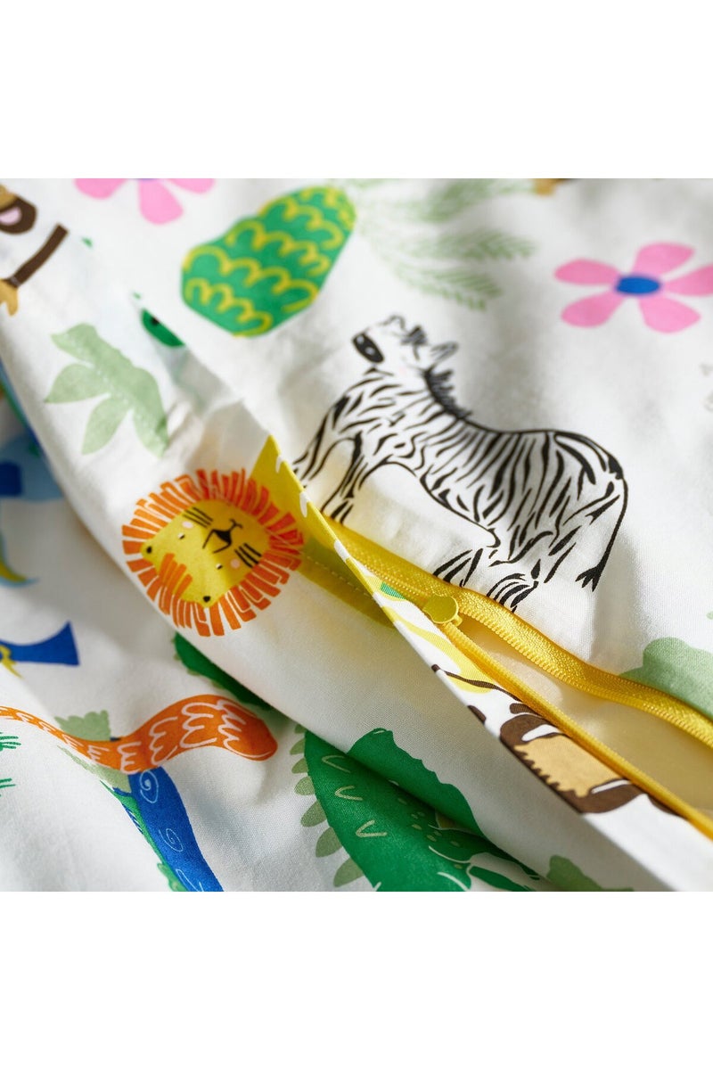 Duvet cover and pillowcase, multicolour/jungle, 150 x 200/50 x 80 cm - Image 4