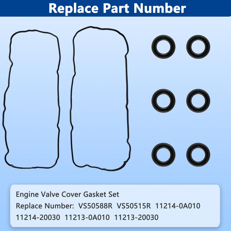RICHWEI VS50588R Engine Valve Cover Gasket Set Kit for Toyota Avalon Camry Solara Sienna Highlander Lexus RX300 RX330 ES300 ES330 RX400h 3.0L 3.3L 1999 2000 2001 2002 2003 2004 2005 2006 2007 2008 2009 2010 - Image 3