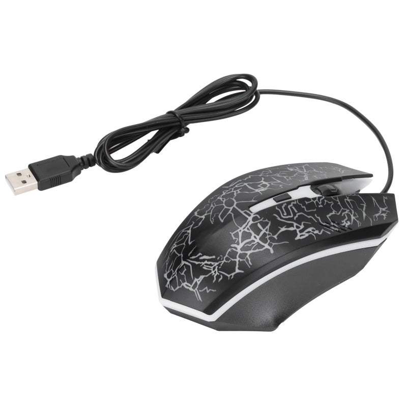 فأرة ألعاب سلكية - فأرة USB تعمل بمجرد التوصيل مع تتبع دقيق لأجهزة الكمبيوتر المكتبية والمحمولة - Image 3