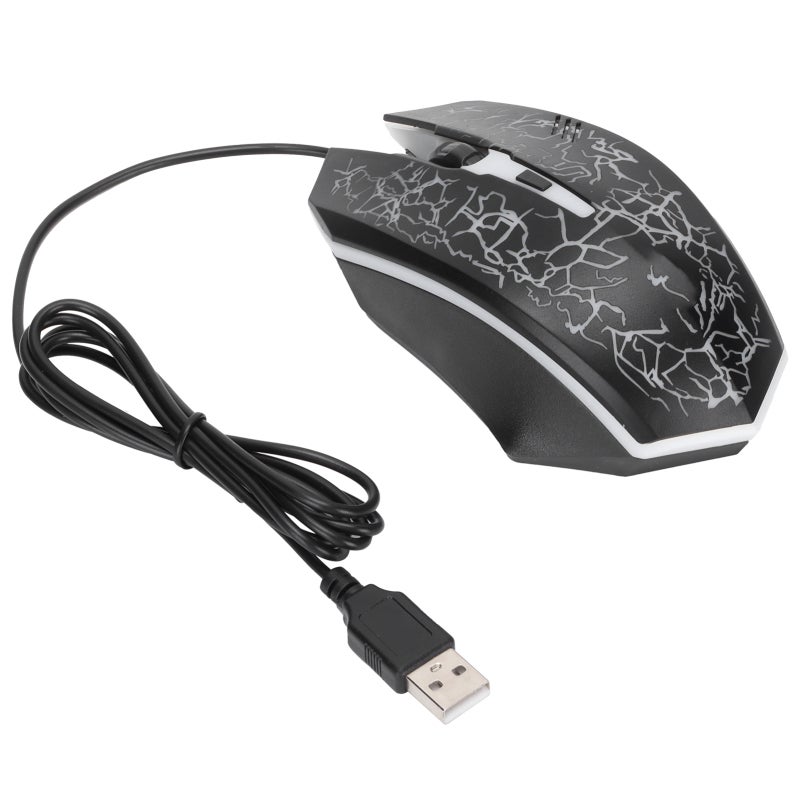 فأرة ألعاب سلكية - فأرة USB تعمل بمجرد التوصيل مع تتبع دقيق لأجهزة الكمبيوتر المكتبية والمحمولة - Image 2