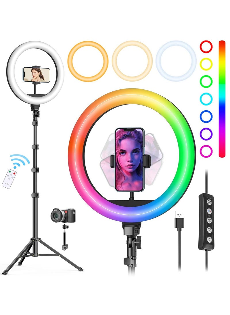 JUFU JUFU - Ring Light with Extendable Tripod Stand & Phone Holders - Image 1