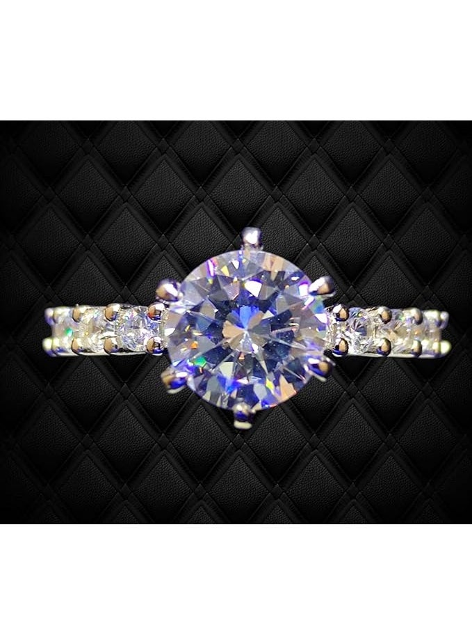 Women's ring made of 925 Swiss silver, white gold plated, model known for its beautiful dimensions. - Image 4