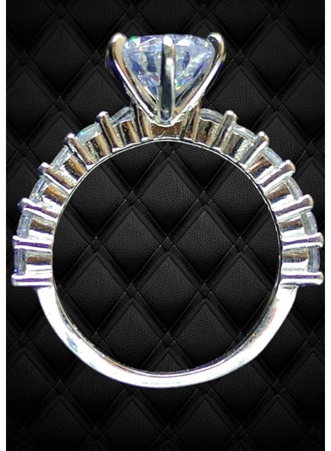Women's ring made of 925 Swiss silver, white gold plated, model known for its beautiful dimensions. - Image 3